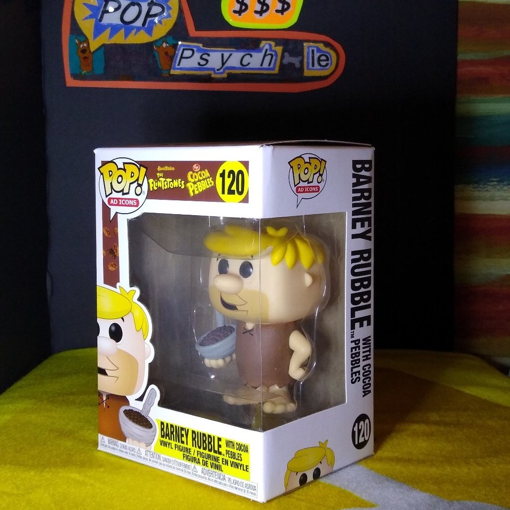 Barney Rubble Cocoa Pebbles Ad Icons Flintstones Funko Pop 120 NIB